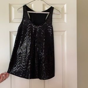 Black sequin tank